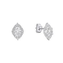 Load image into Gallery viewer, Diamonfire Cubic Zirconia Oval Cluster Stud Earrings