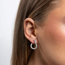 Load image into Gallery viewer, DIAMONFIRE FRONT TWIST HOOP EARRINGS