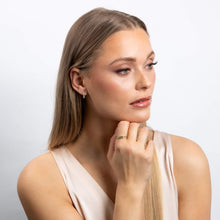 Load image into Gallery viewer, Diamonfire Graduating Baguette Huggie Hoops Gold Plate