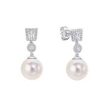 Load image into Gallery viewer, Diamonfire Cubic Zirconia Shell Pearl Deco Drop Earrings