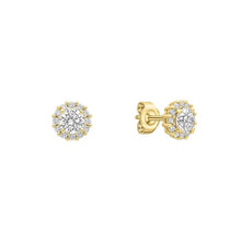 Load image into Gallery viewer, Diamonfire Halo Stud Earrings.