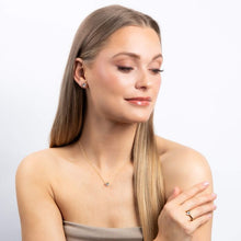 Load image into Gallery viewer, Diamonfire Cubic Zirconia Heart Stud earrings Gold Plate