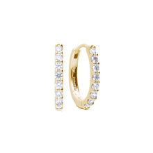 Load image into Gallery viewer, Diamonfire Cubic Zirconia Huggie Hoops Gold Plate