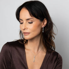 Load image into Gallery viewer, Diamonfire Cubic Zirconia Deco Line Drop Necklace