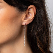 Load image into Gallery viewer, Diamonfire Cubic Zirconia Tennis Line Drop Earrings