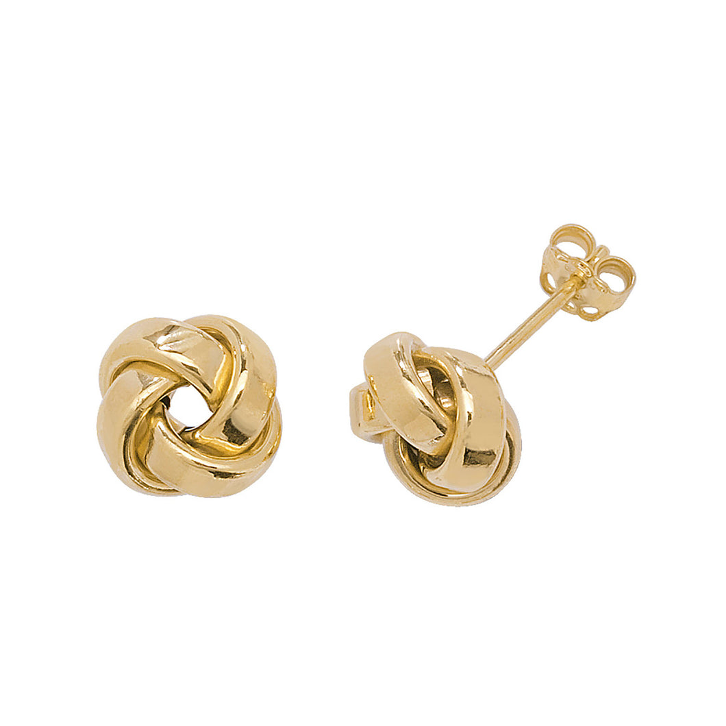 9ct Yellow Gold Knot Earring Studs