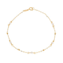 Load image into Gallery viewer, 9ct Gold Pearl and Chain Station Bracelet