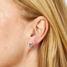 Load image into Gallery viewer, Aquamarine Elongated Stud Earrings Set In 9ct Yellow Gold.