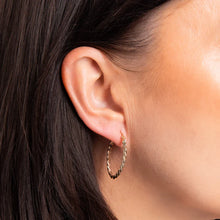 Load image into Gallery viewer, 9ct Gold Twisted Rope Hoop Earrings
