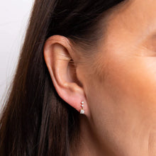 Load image into Gallery viewer, 9ct Gold Diamond Trilogy Drop Earrings