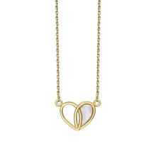 Load image into Gallery viewer, 9ct Gold Mother of Pearl Heart Necklace
