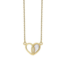 Load image into Gallery viewer, 9ct Gold Mother of Pearl Heart Necklace