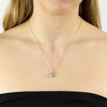Load image into Gallery viewer, 9ct White Gold Topaz Organic Shaped Pendant