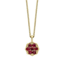 Load image into Gallery viewer, 9ct Gold Ruby Flower Cluster Pendant