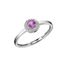 Load image into Gallery viewer, 9ct White Gold Pink Sapphire Ring