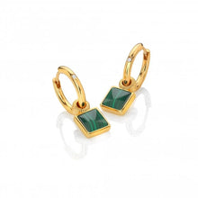 Load image into Gallery viewer, Hot Diamonds Gold Edit Revive Malachite Earrings