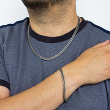 Load image into Gallery viewer, Sterling Silver Oxidised Foxtail Bracelet