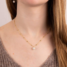 Load image into Gallery viewer, Diamonfire Cubic Zirconia and Shell Pearl Necklace