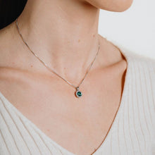 Load image into Gallery viewer, Diamonfire Emerald Green Cubic Zirconia Halo Pendant