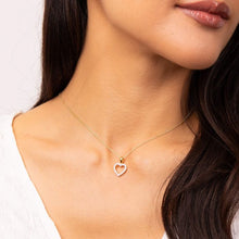Load image into Gallery viewer, Diamonfire Cubic Zirconia Gold Plated Heart Necklace