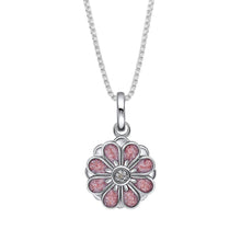 Load image into Gallery viewer, D For Diamond Enamel Flower Pendant