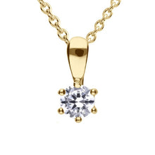 Load image into Gallery viewer, Diamonfire Cubic Zirconia Solitaire Pendant 4mm