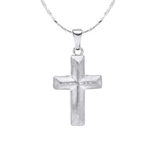 Load image into Gallery viewer, Damascus Steel Cross and Chain
