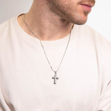 Load image into Gallery viewer, Damascus Steel Cross and Chain