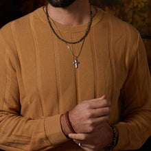 Load image into Gallery viewer, Damascus Steel Cross and Chain