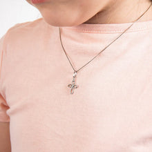 Load image into Gallery viewer, D for Diamond Organic Swirl Cross