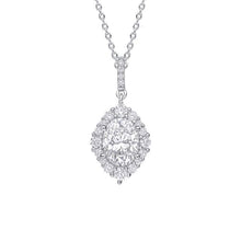 Load image into Gallery viewer, Diamonfire Cubic Zirconia Oval Cluster Pendant
