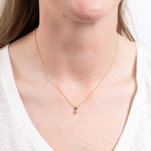 Load image into Gallery viewer, Diamonfire Cubic Zirconia Solitaire Pendant Gold Plate 4mm