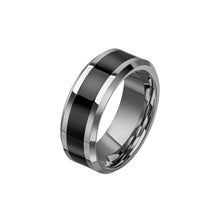Load image into Gallery viewer, Tungsten Ring with Black Detail
