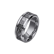 Load image into Gallery viewer, Tungsten and Steel Filigree Ring
