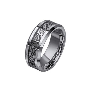 Tungsten and Steel Filigree Ring