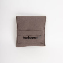 Load image into Gallery viewer, Steel with Blue Stripe Huggie Earrings