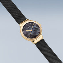 Load image into Gallery viewer, Bering Watch - Gold Plated and Classic Black Mesh