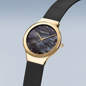Bering Watch - Gold Plated and Classic Black Mesh