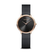 Load image into Gallery viewer, Bering Watch - Classic Black Steel with Rose Gold Plating
