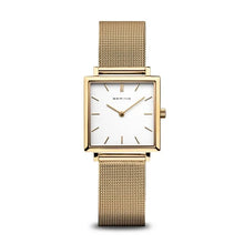 Load image into Gallery viewer, Bering Watch - Unisex Gold Plated Square Face Classic Mesh