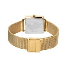 Load image into Gallery viewer, Bering Watch - Unisex Gold Plated Square Face Classic Mesh