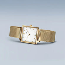 Load image into Gallery viewer, Bering Watch - Unisex Gold Plated Square Face Classic Mesh