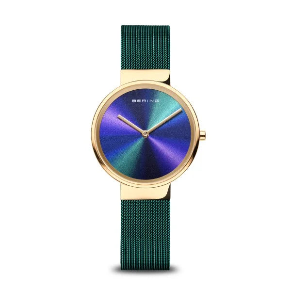 Bering Watch - Green Mesh with Aurora Dial