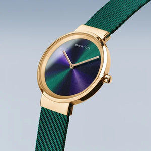 Bering Watch - Green Mesh with Aurora Dial