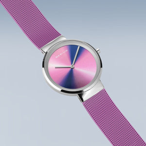 Bering Watch - Pink Mesh with Aurora Dial