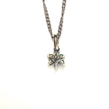 Load image into Gallery viewer, 18ct White Gold Emerald and Diamond Petite Flower Pendant
