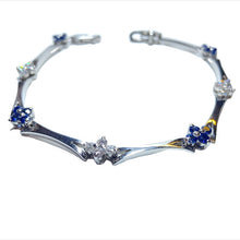 Load image into Gallery viewer, 18ct White Gold Sapphire and Diamond Bracelet