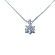 Load image into Gallery viewer, 18ct White Gold Handmade Diamond Cluster Necklace 0.35CT
