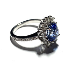 Load image into Gallery viewer, Secondhand Sapphire and Diamond Ring - 3.60ct cushion cut Sapphire