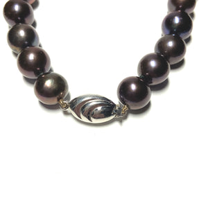 Secondhand Purple-Black Fresh water Cultured Pearl Necklace
